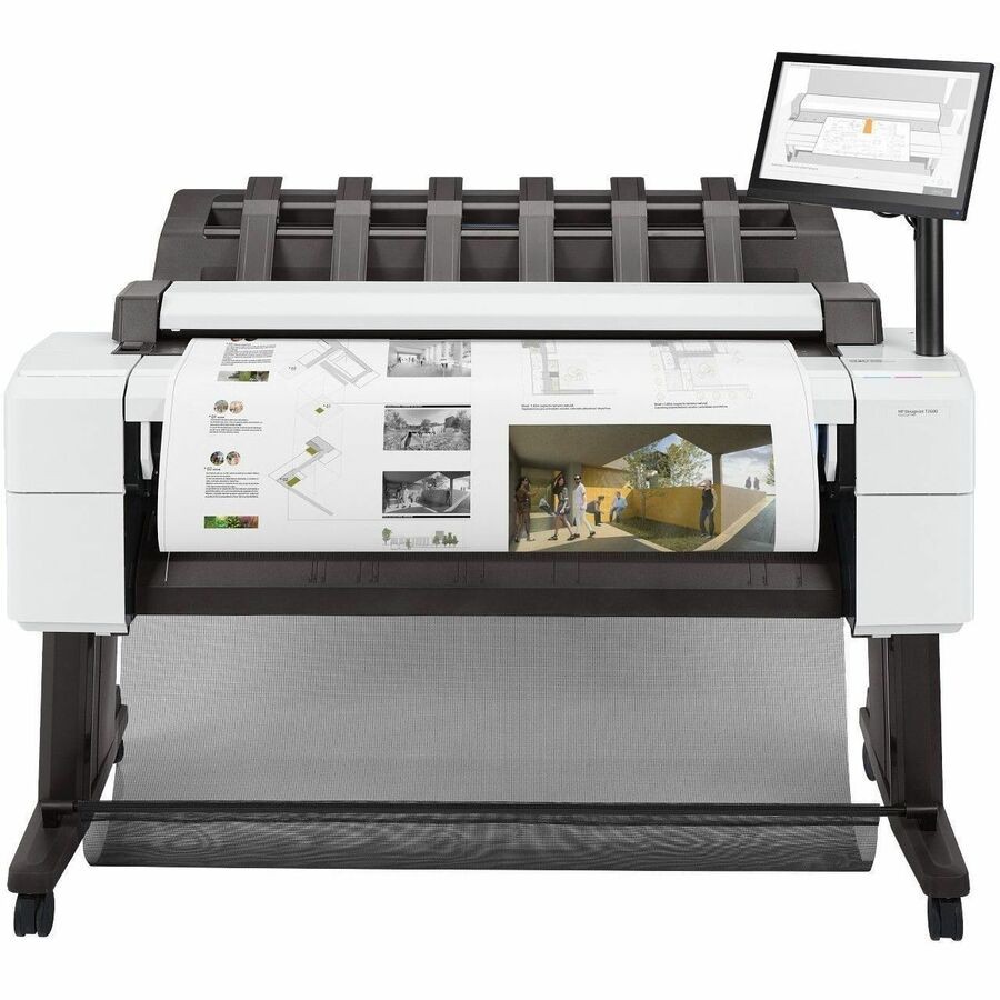 HP Designjet T2600 PostScript A0 Inkjet grootformaat printer - Includes Printer, Scanner, Kopieerapparaat - 914,40 mm (36") printbreedte - Kleur