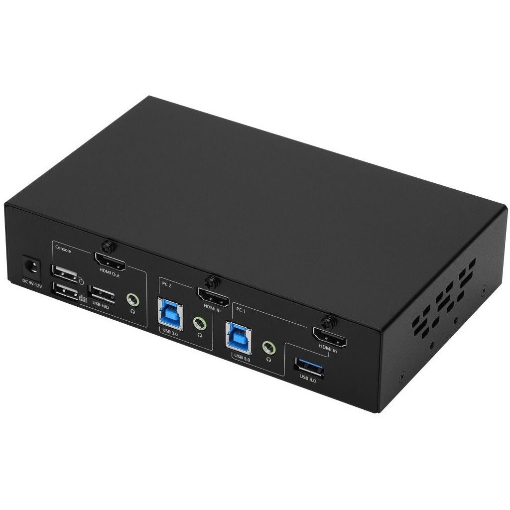 SIIG 2-Port 4K HDMI KVM Switch with PBP Roaming Mouse & PIP