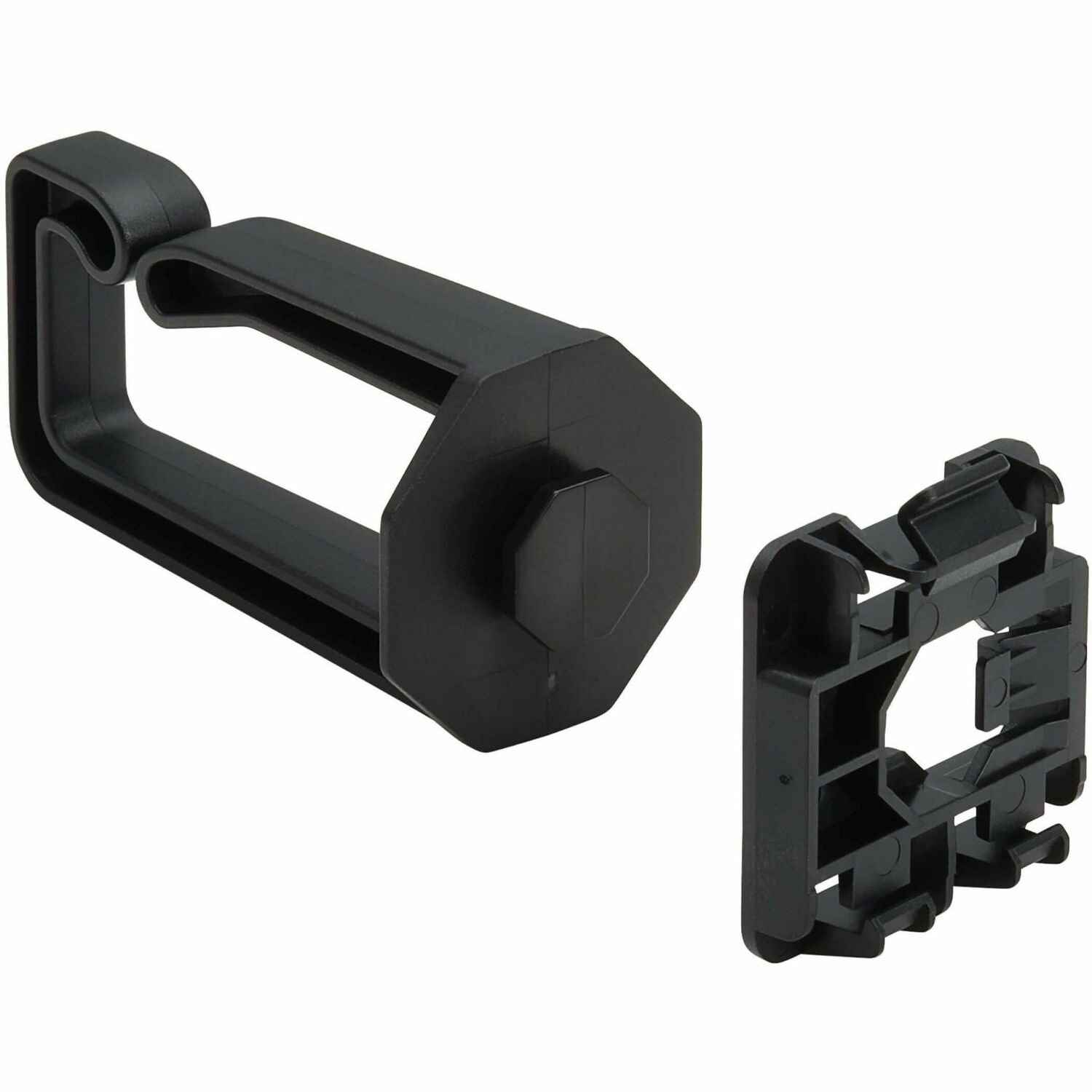 Eaton Tripp Lite Series Cable Management D-Rings for DIN Rails - Multi-Angle, 1U, Black, 2 Pack