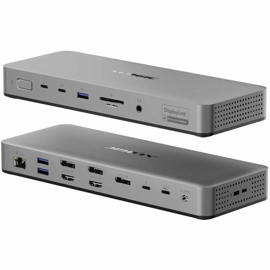 Alogic DU4 Thunderbolt 4 Docking Station for Desktop PC, Notebook, Headphone, Microphone - Charging Capability - Memory Card Reader - SD - 150 W - Space Gray