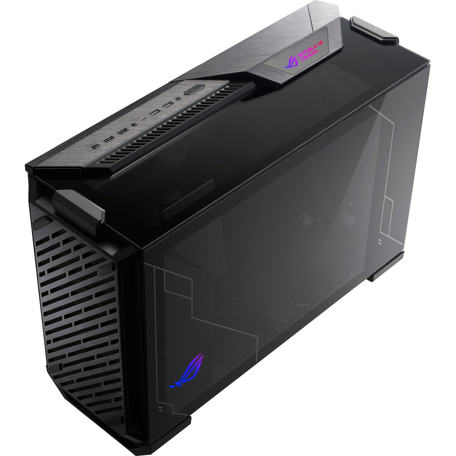 Asus ROG Z11 Computer Case - Mini ITX, Mini DTX Motherboard Supported - Mini-tower - Aluminium, Tempered Glass - Black