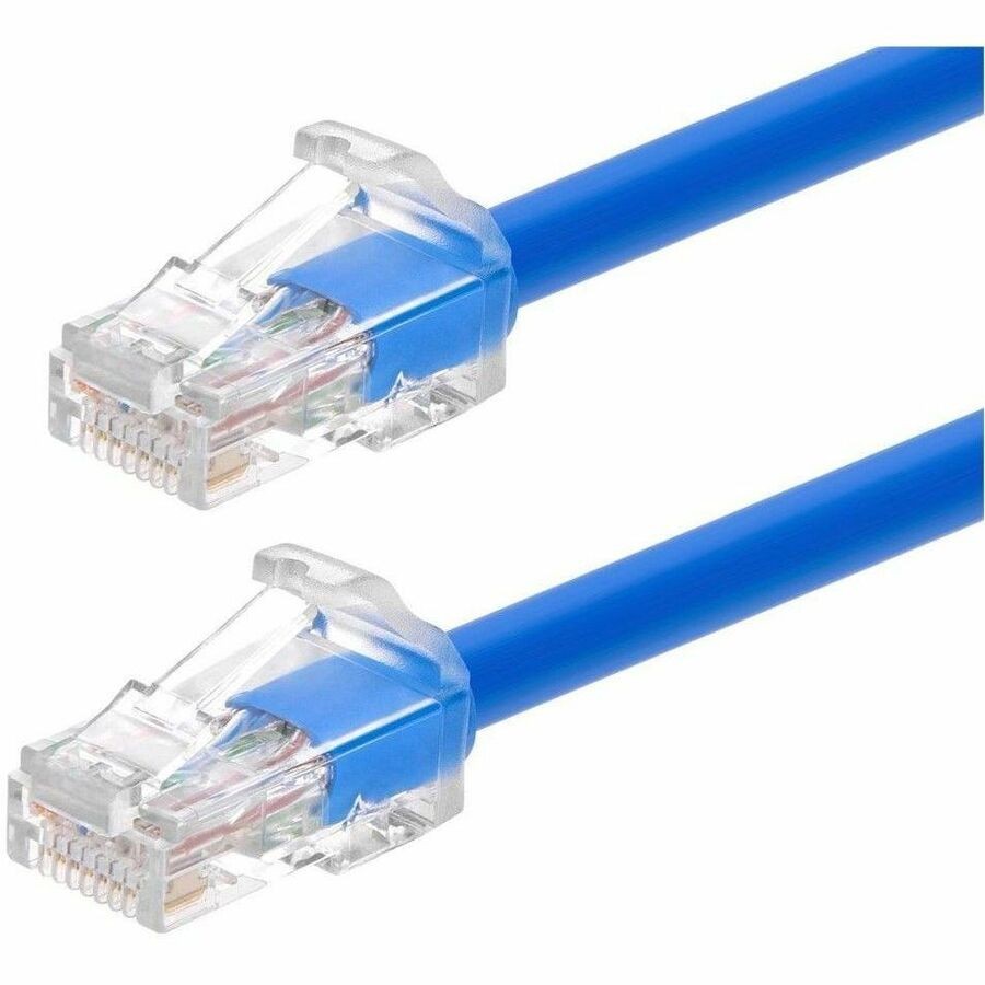 Monoprice Cat6a 2FT Blue Component Level Patch Cable_ Utp_ 24Awg_ 500MHZ_ Pure B