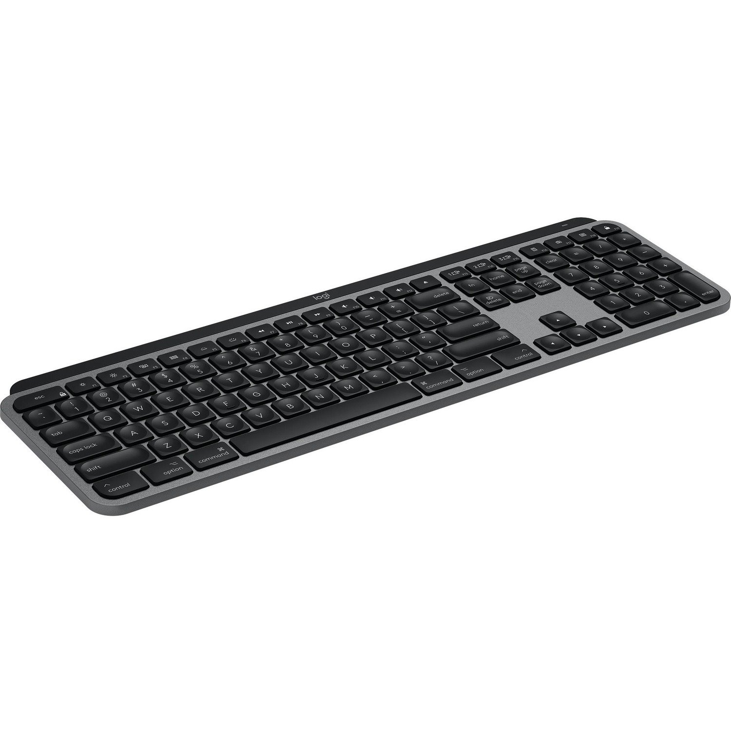 Logitech MX Keys Advanced Wireless Illuminated Keyboard for Mac, Tactile Responsive Typing, Backlighting, Bluetooth, USB-C, Apple macOS, Metal Build, Space Gray