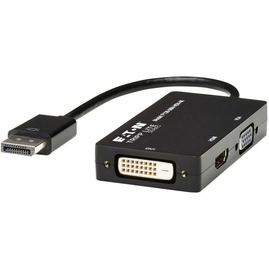 Eaton Tripp Lite Series DisplayPort to VGA/DVI/HDMI All-in-One Converter Adapter, DP ver 1.2, 4K 30 Hz HDMI