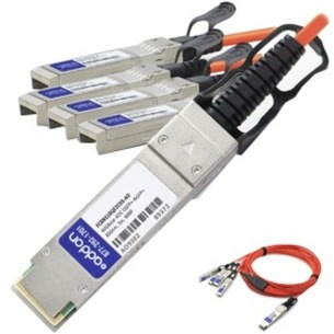 AddOn Finisar FCBN510QE2C03 Compatible TAA Compliant 40GBase-AOC QSFP+ to 4xSFP+ Direct Attach Cable (850nm, MMF, 3m)