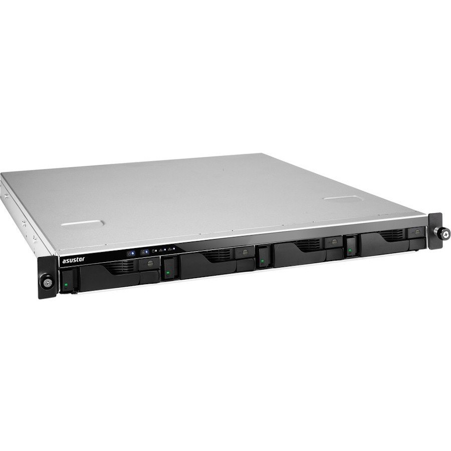 Asustor Lockerstor 4RS AS6504RS - 4 Bay NAS, Quad-Core 2.1GHz CPU, 2.5GbE Port, 8GB DDR4, 1U Rackmount Server (Diskless)