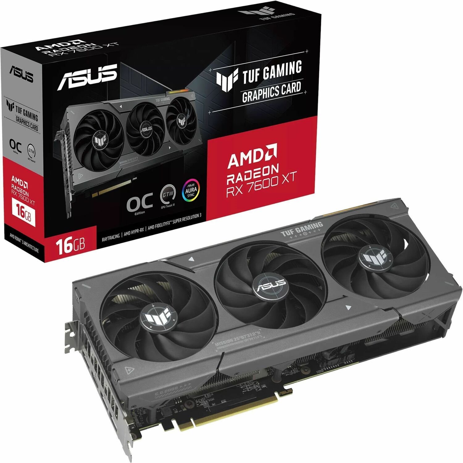 TUF AMD Radeon RX 7600 XT Graphic Card - 16 GB GDDR6