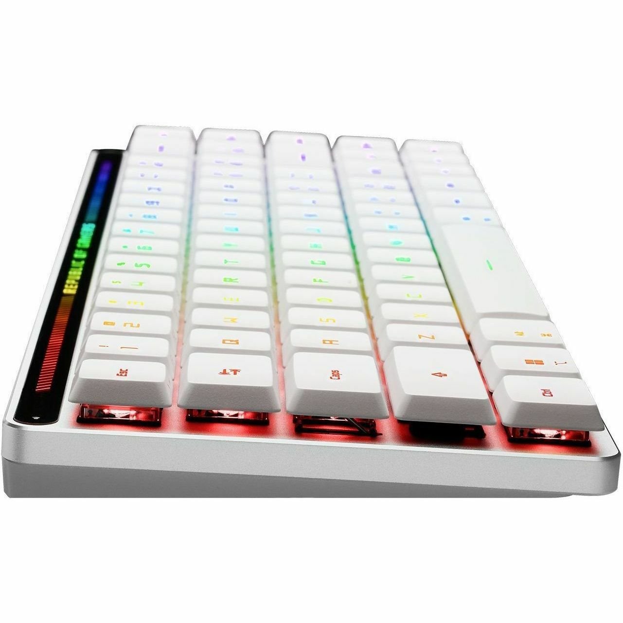 Asus ROG Falchion RX Low Profile Gaming Keyboard - Wired/Wireless Connectivity - USB 2.0 Interface - RGB LED - White