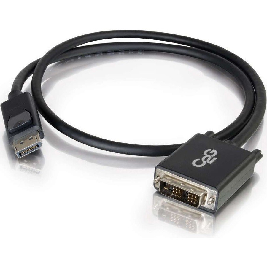 C2G 2M DisplayPort To Single Link Dvi-D Adapter Cable M/M - DP To Dvi - Black - DisplayPort-kabel - DisplayPort (Hane) Till Dvi-D (Hane) - 2 M - Svart