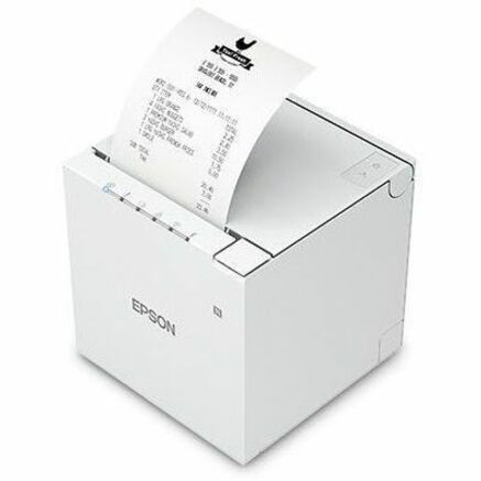 Epson OmniLink TM-m30III-H Mobile POS Direct Thermal Printer - Monochrome - Receipt Print - Ethernet - USB - USB Host - Bluetooth 5.0 - IEEE 802.11a/b/g/n/ac Wireless LAN - With Cutter - White