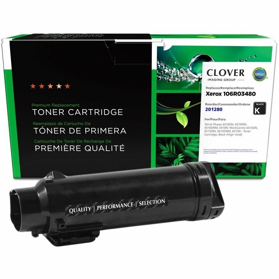 Clover Imaging Remanufactured High Yield Black Toner Cartridge for Xerox 106R03480