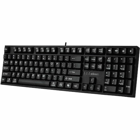 Adesso EasyTouch AKB-670UB Keyboard - Cable Connectivity - USB Interface - English (US)