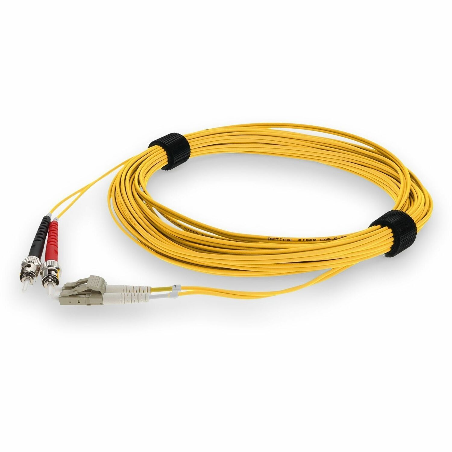 AddOn 2m ST to LC Yellow OM4 Duplex OFNR (Riser-Rated) MMF (Multi Mode) Fiber Patch Cable, 50/125
