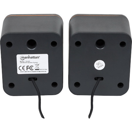 2600 Series Speaker System, Small Size, Big Sound, Two Speakers, Stereo, USB power, Output: 2x 3W, 3.5mm plug for sound, In-Line volume control, Cable 0.9m, Black, Three Year Warranty