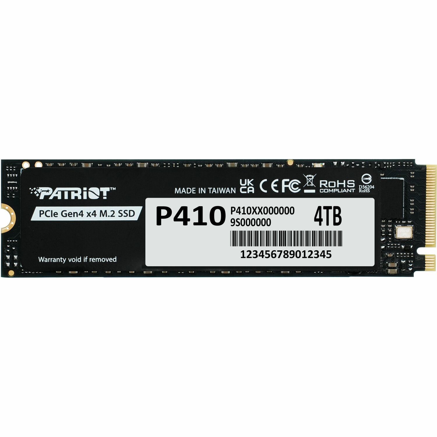 Patriot Memory P410 4 TB Solid State Drive - M.2 2280 Internal - PCI Express NVMe (PCI Express NVMe 4.0 x4)