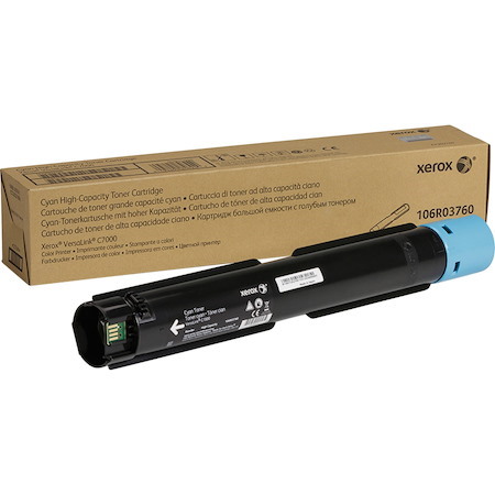 Xerox Genuine Xerox® VersaLink® C7000 Color Printer Cyan High capacity Toner Cartridge (10100 Pages) - 106R03760