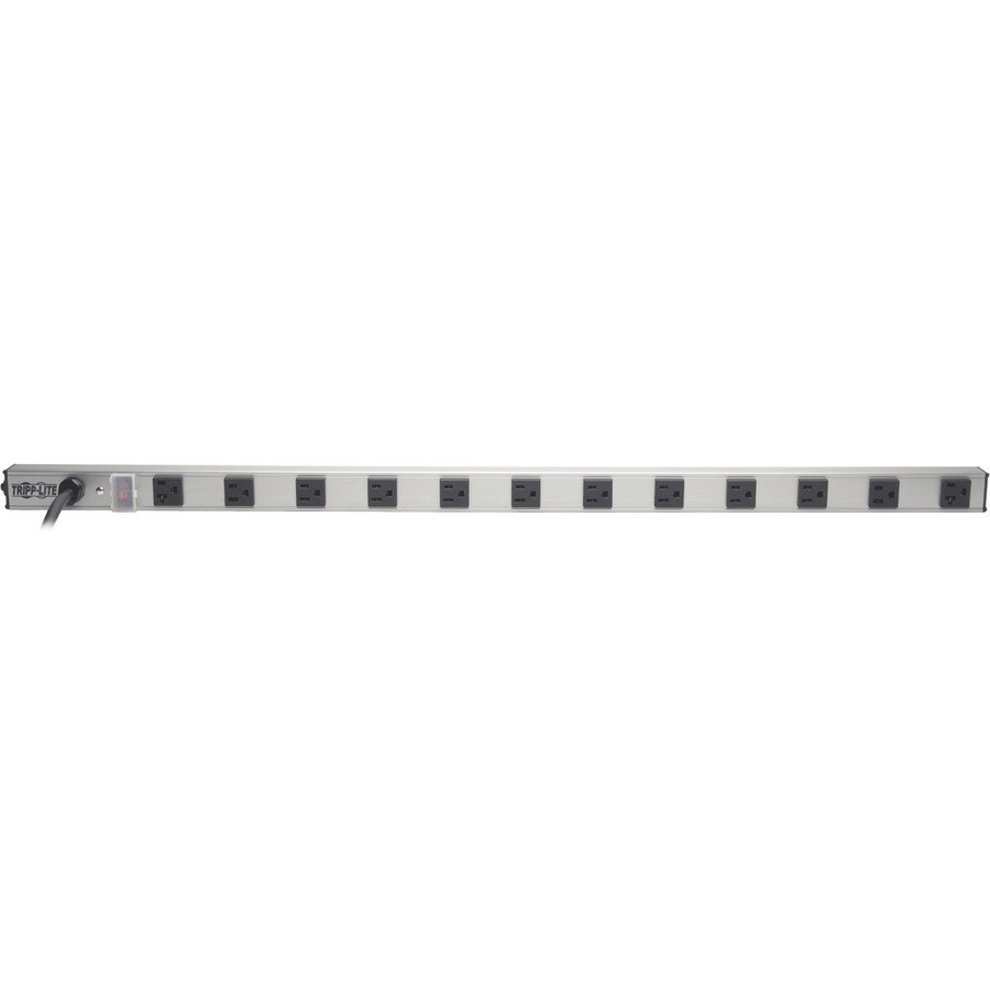 Eaton Tripp Lite Series 12-Outlet Power Strip with Surge Protection, (10-15A & 2-20A), 15 ft. (4.57 m) Cord, 1650 Joules, 36 in. length