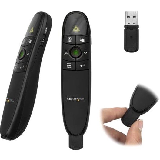 StarTech.com Wireless Presentation Remote with Green Laser Pointer - 90 ft. (27 m)