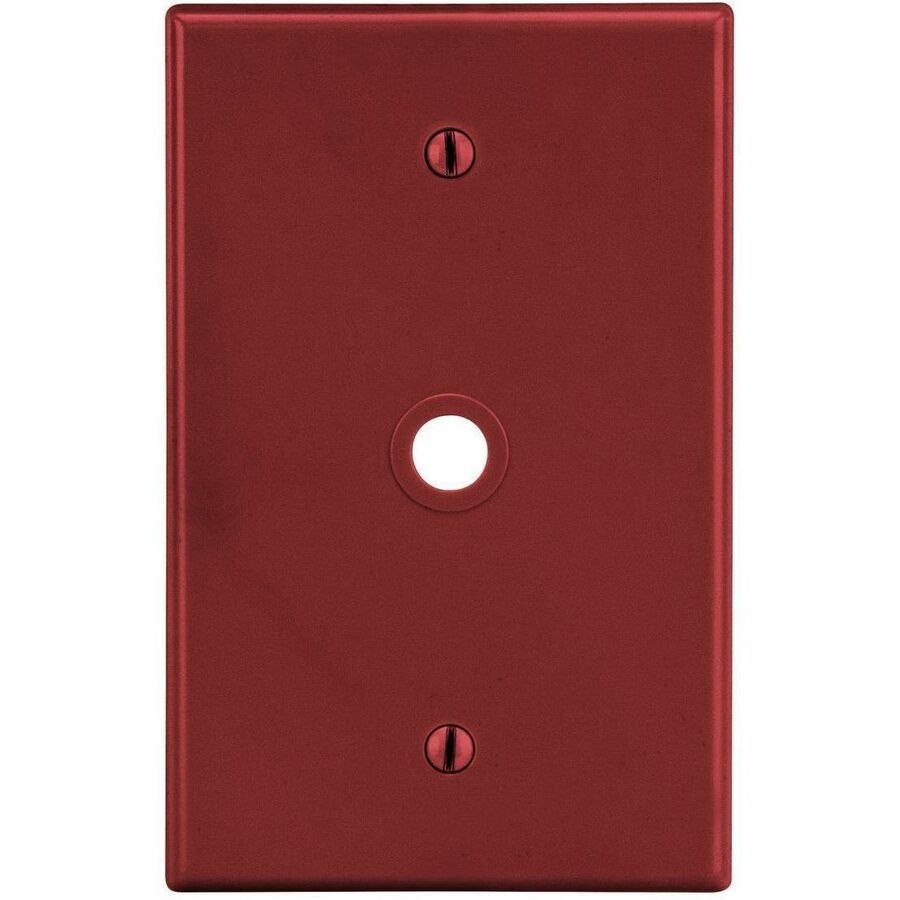 Bryant Wallplate, 1-Gang, .406" Opening, Box Mount, Red