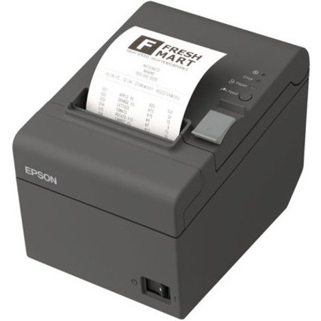 Epson TM-T20II Desktop Direct Thermal Printer - Monochrome - Receipt Print - USB - Serial - With Cutter - Dark Gray