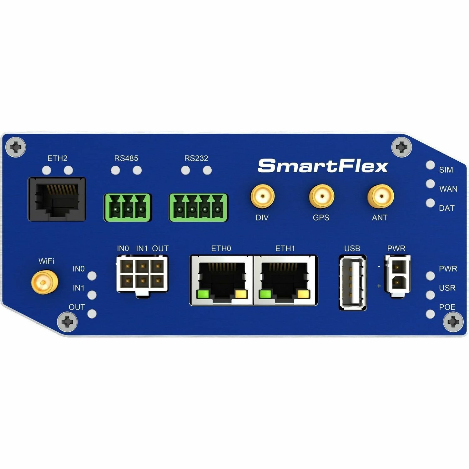 Advantech SmartFlex SR308 Wi-Fi 4 IEEE 802.11a/b/g/n 2 SIM Ethernet, Cellular Modem/Wireless Router