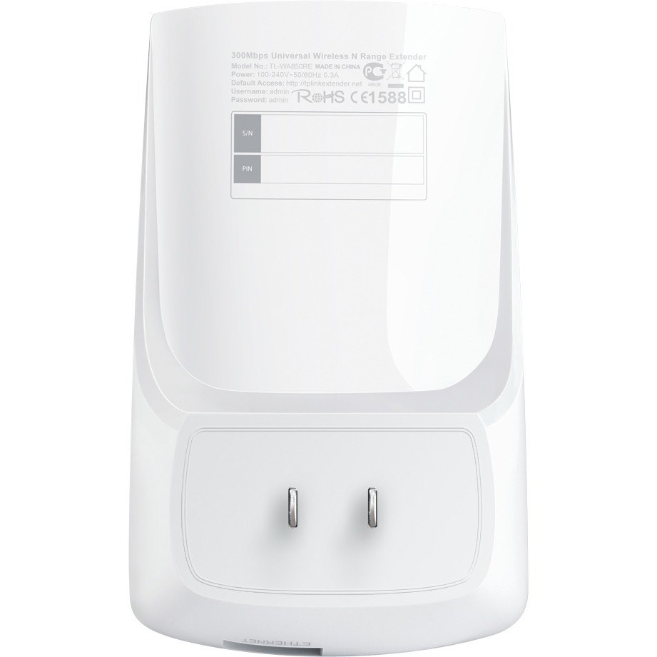 TP-LINK TL-WA850RE - 300Mbps Universal Wi-Fi Range Extender, Repeater, Wall Plug design, One-button Setup, Smart Signal Indicator