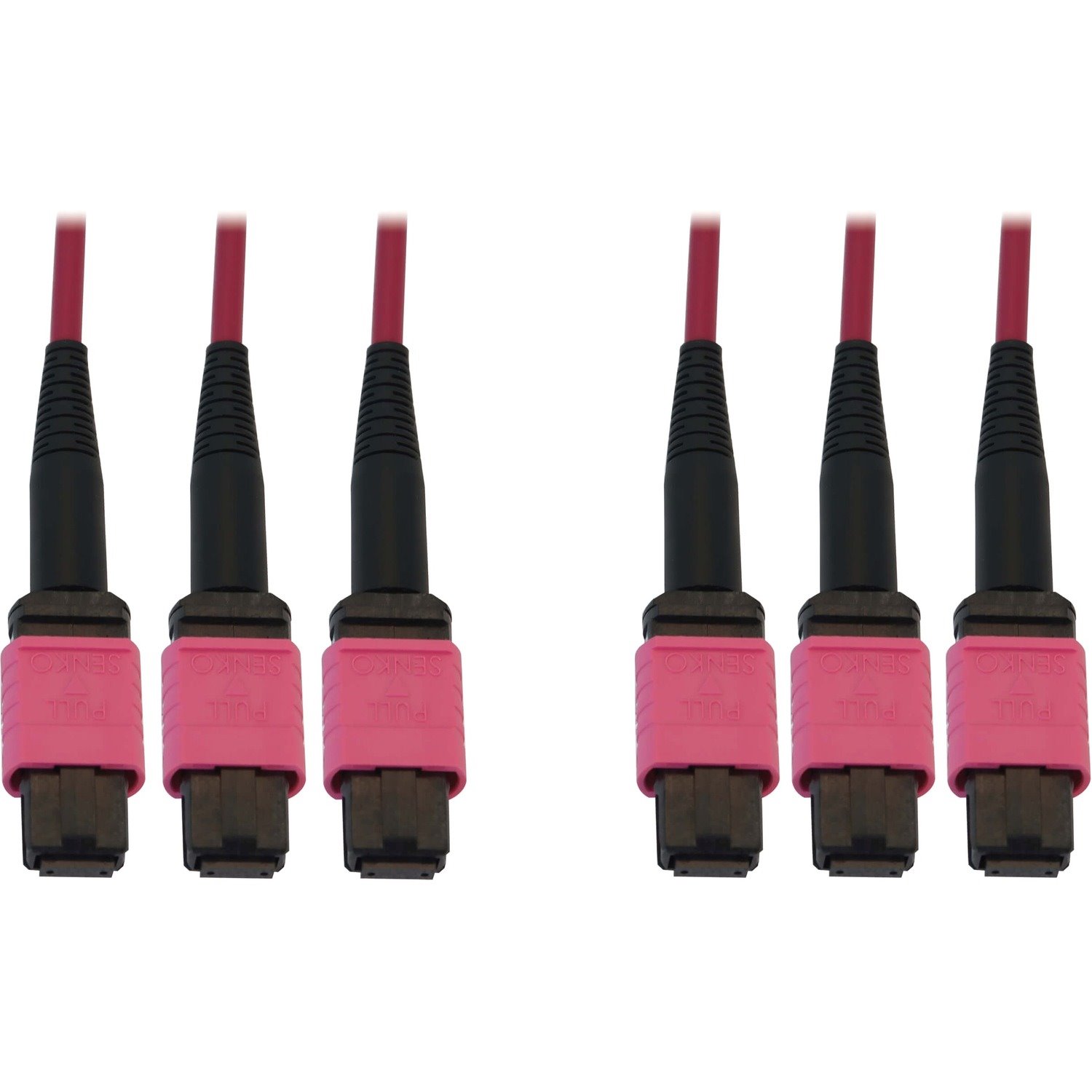 Eaton Tripp Lite Series 40/100/400G Multimode 50/125 OM4 Fiber Optic Cable (3x8F MTP/MPO-PC F/F), LSZH, Magenta, 45 m (147.6 ft.)