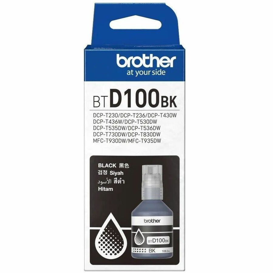 Brother BTD100BK Refill Ink Bottle - Black - Inkjet