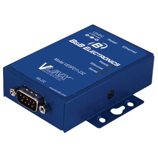 B&B 1 PORT MINI SERIAL SERVER, RS-232, US PS