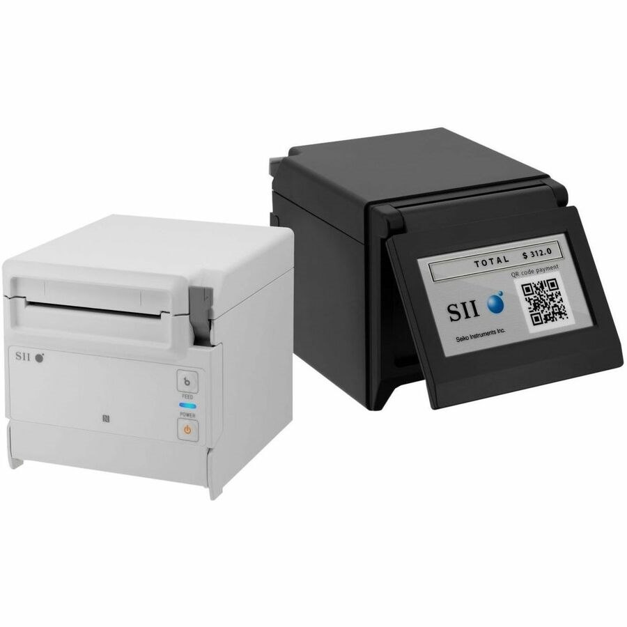 Seiko Direct Thermal Printer - Wall Mount - Receipt Print - Ethernet - USB - USB Host - Bluetooth - Near Field Communication (NFC) - With Cutter - White