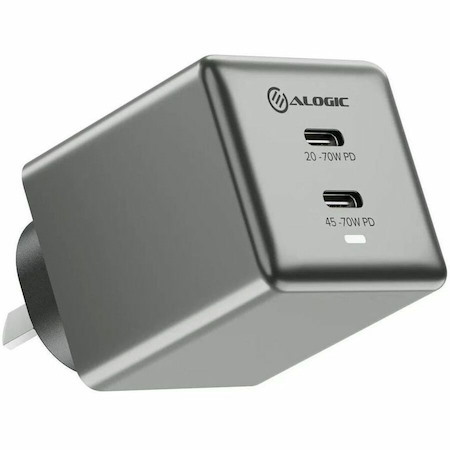 Alogic Rapid Power 70W Cube GaN Charger - Dual USB-C