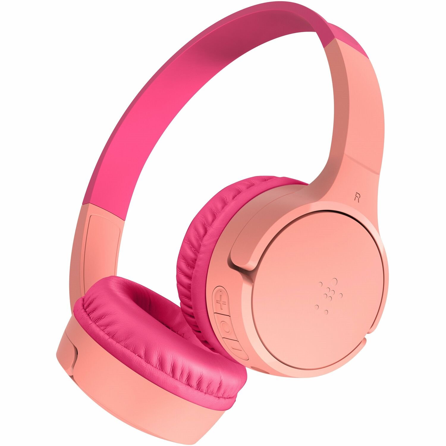Belkin Wireless Bluetooth On-Ear Headphones for Kids w/ Mic - 85dB Limit - w/ USB-C Cable - Headset - Pink
