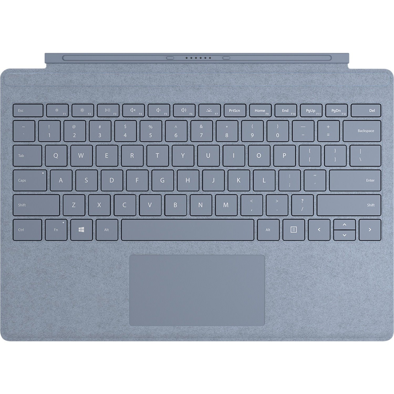Microsoft Signature Type Cover Keyboard/Cover Case Microsoft Surface Pro (5th Gen), Surface Pro 3, Surface Pro 4, Surface Pro 6, Surface Pro 7 Tablet - English (US) Keyboard - Ice Blue