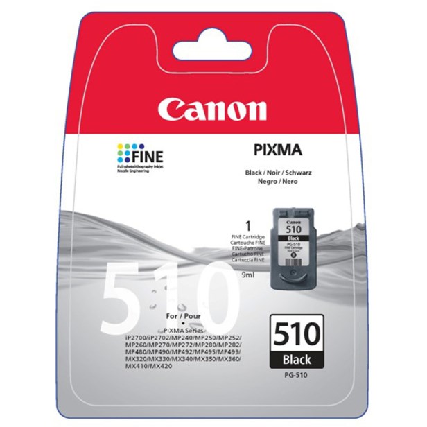 Canon PG-510 Original Inkjet Ink Cartridge - Black - 1 Pack