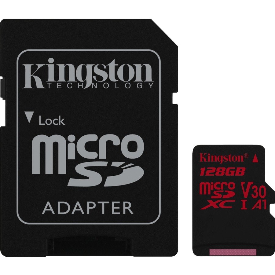 Kingston Canvas React 128 GB Class 10/UHS-I (U3) microSDXC - 1