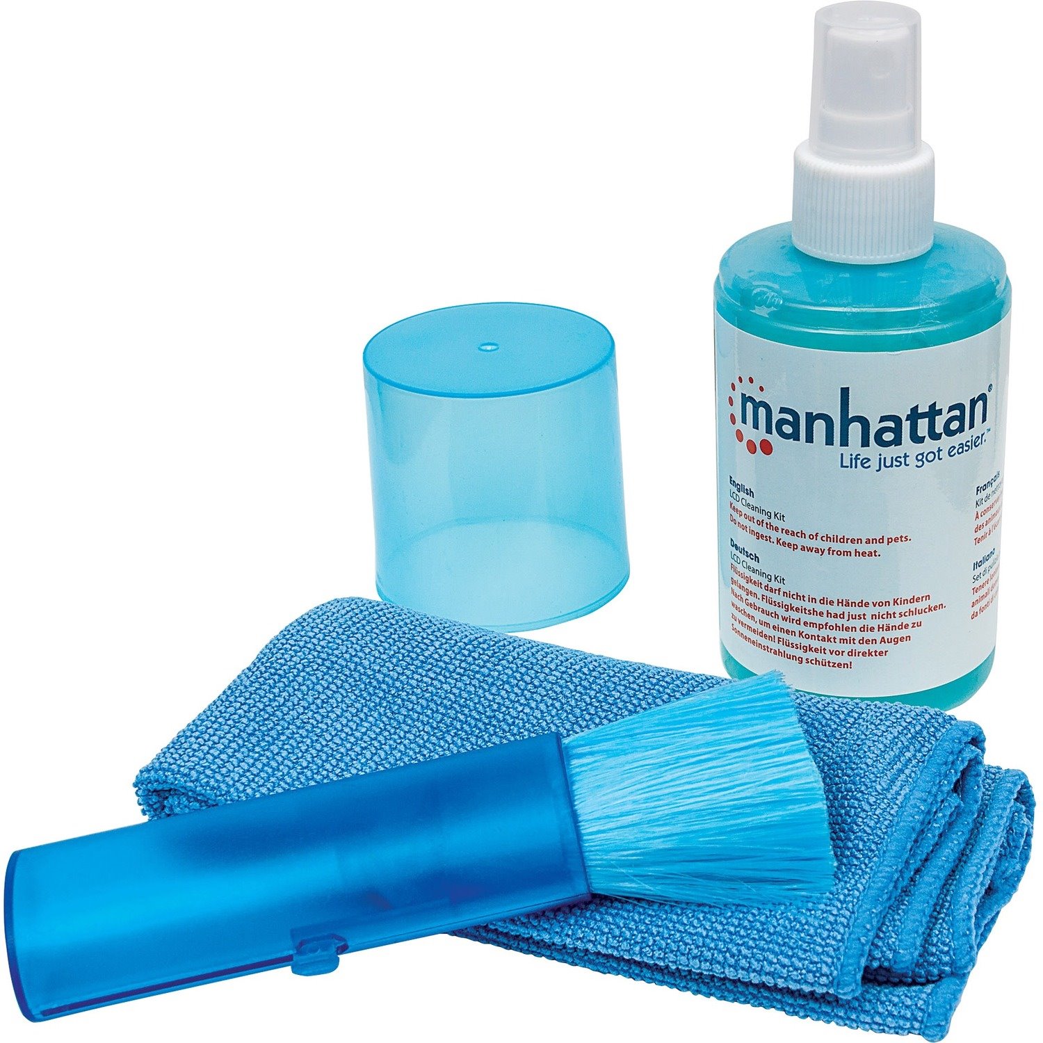 Manhattan LCD Cleaning Kit (6.75 ounces) with Microfiber Cloth and Retractable Brush