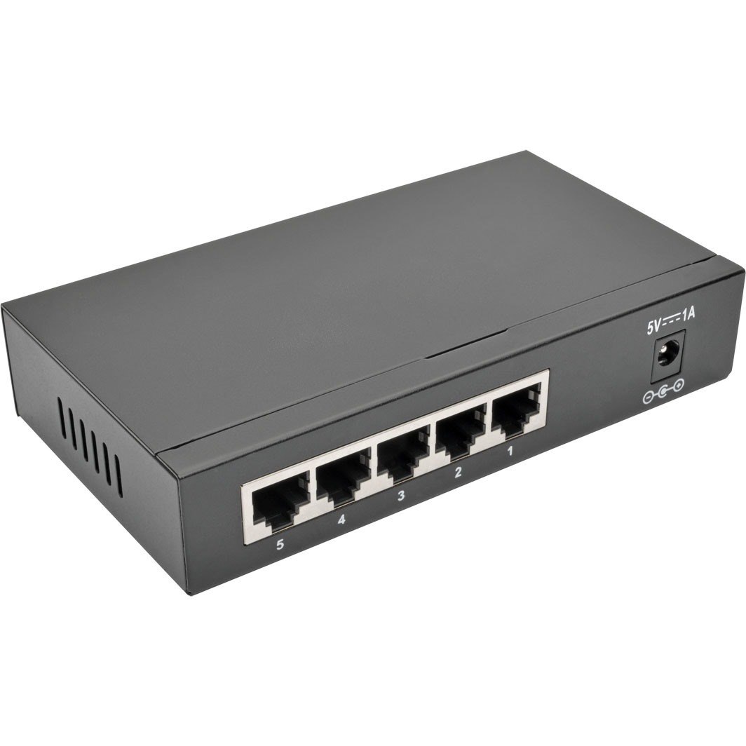 Tripp Lite by Eaton 5-Port 10/100/1000 Mbps Desktop Gigabit Ethernet Unmanaged Switch, Metal Housing