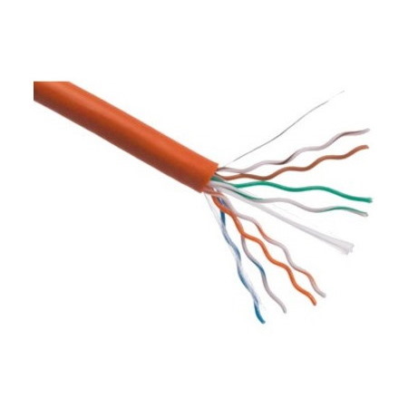 Axiom CAT6 23AWG 4-Pair Solid 550MHz Plenum Bulk Cable Spool 1000FT (Orange)