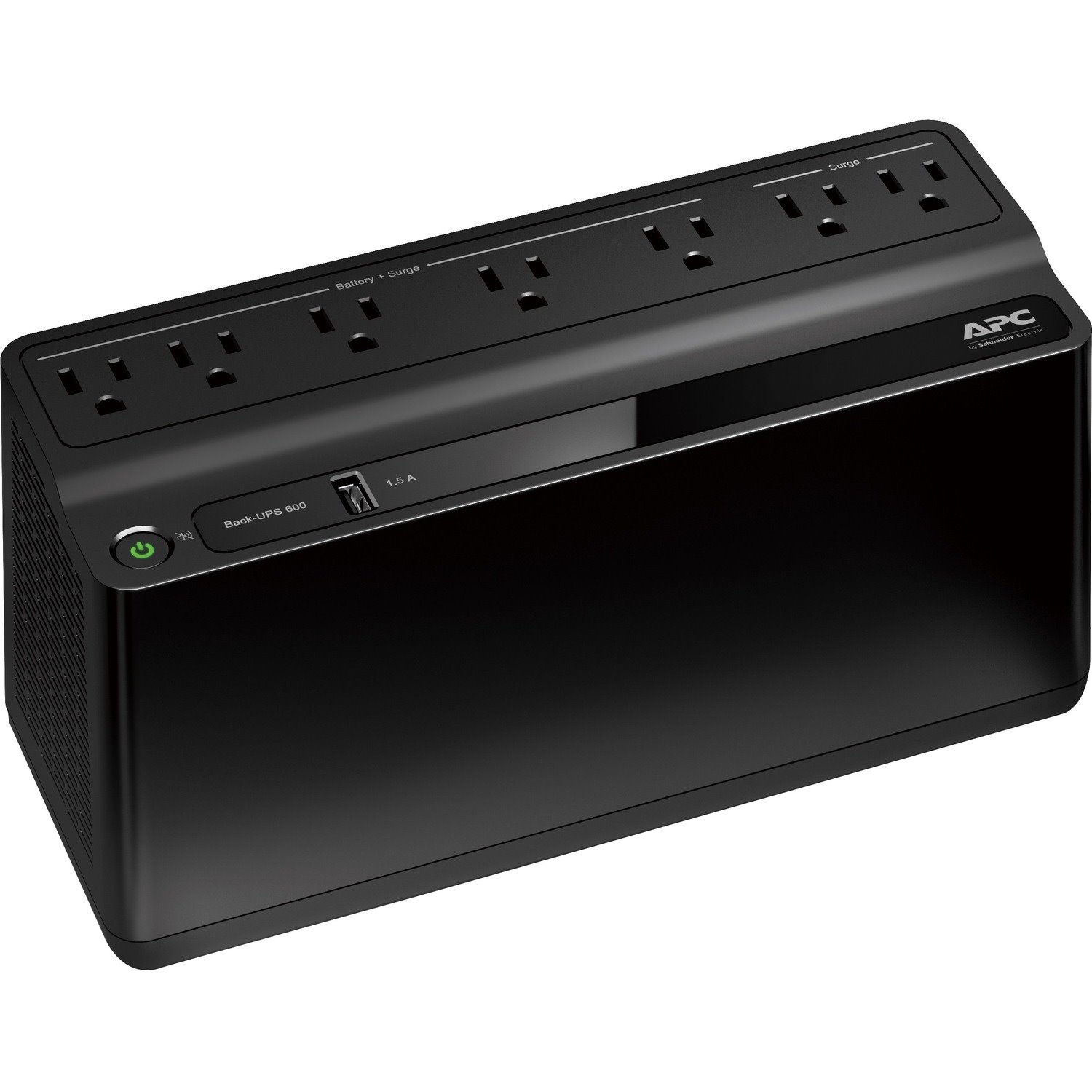 APC Back-UPS 600VA, 120V, 1 USB charging port, 7 NEMA outlets (2 surge)