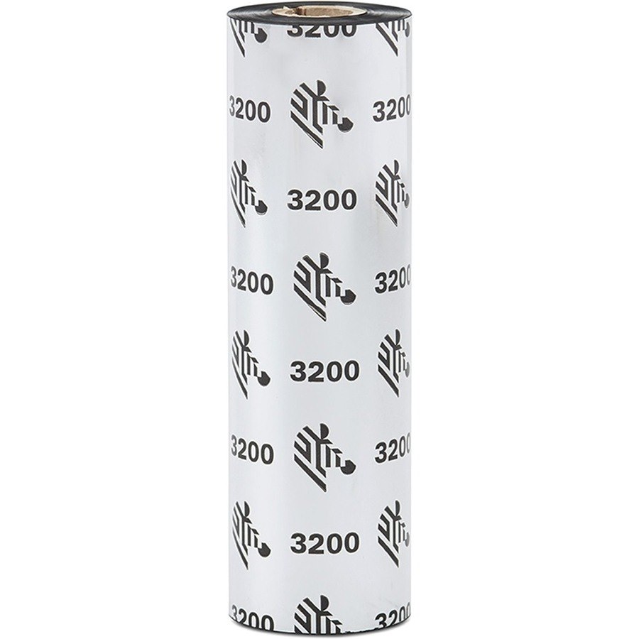 Zebra 03200BK11045 Thermal Transfer, Direct Thermal Ribbon Cartridge - Black - 6 Carton