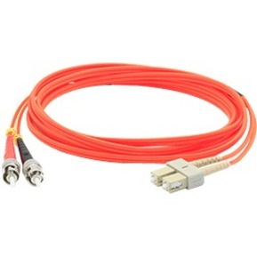 AddOn 40m SC (Male) to ST (Male) Orange OM3 Duplex Fiber OFNR (Riser-Rated) Patch Cable