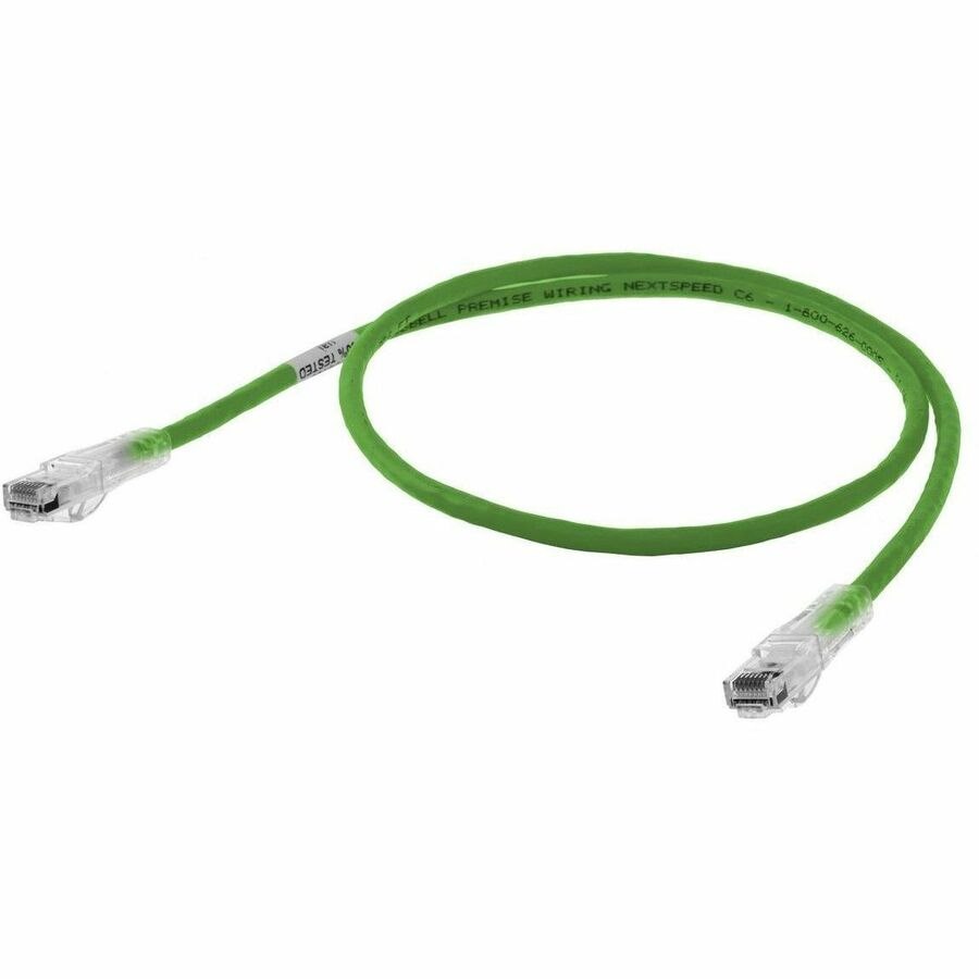 Hubbell P-Cord, Nextspeed,Cat6,Slim,Gn,20Ft