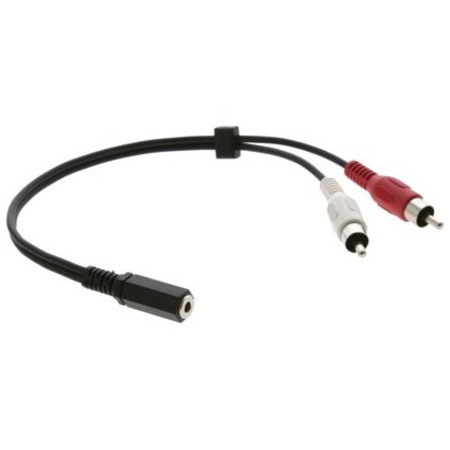 Kramer 3.5mm (F) to 2 RCA (M) Breakout Cable
