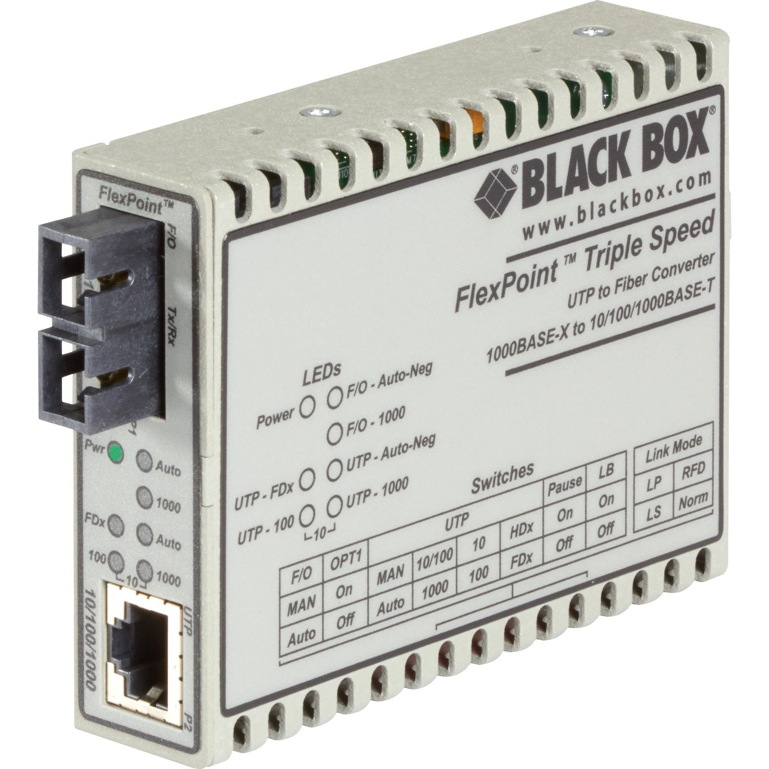 Black Box FlexPoint LMC1017A-MMSC Transceiver/Media Converter