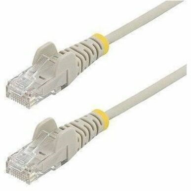 StarTech.com 5m Gray Slim CAT6 Ethernet Cable, Snagless RJ45, UTP, LSZH, 28AWG Pure Bare Copper, Slim Network Patch Cord, Fluke Tested