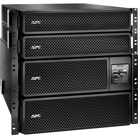 APC Smart-UPS On-Line, 10kVA/10kW, Rackmount 10U, 208V, 24x 5-20R+4x L6-30R NEMA, Network Card+SmartSlot, W/ rail kit, W/ 2 transformer 208V to 120V