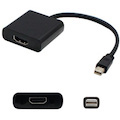 AddOn Microsoft® Q7X-00018 Compatible Mini-DisplayPort 1.1 Male to HDMI 1.3 Female Black Adapter For Resolution Up to 2560x1600 (WQXGA)