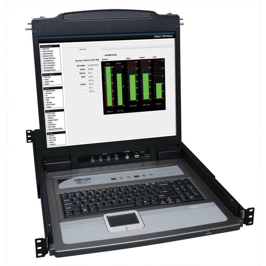 Tripp Lite series NetDirector B020-U08-19-K LCD Rack Console KVM Switch