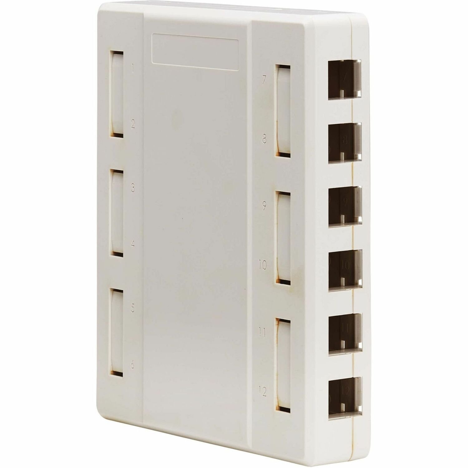 Eaton Tripp Lite Series Surface-Mount Box for Keystone Jacks - 12 Ports, White, TAA