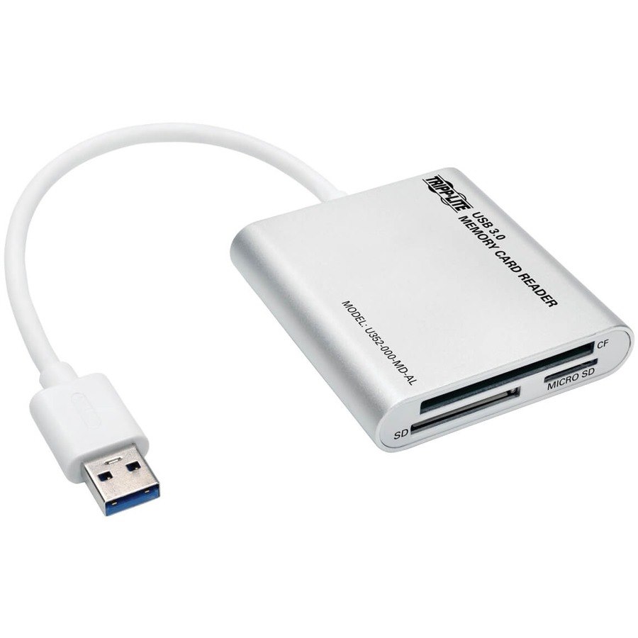 Eaton Tripp Lite Series USB 3.0 SuperSpeed Multi-Drive Memory Card Reader/Writer, Aluminum Case